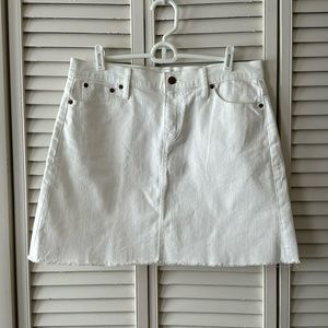 J.Crew White Denim Mini Skirt
